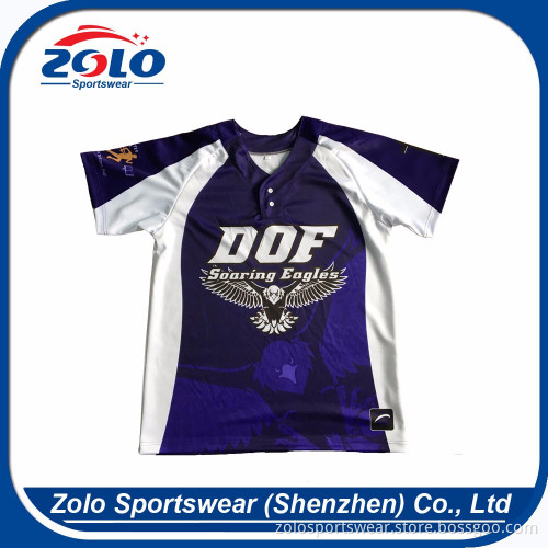 2017 new style full-size printing 100% polyester slim fit baseball jersey